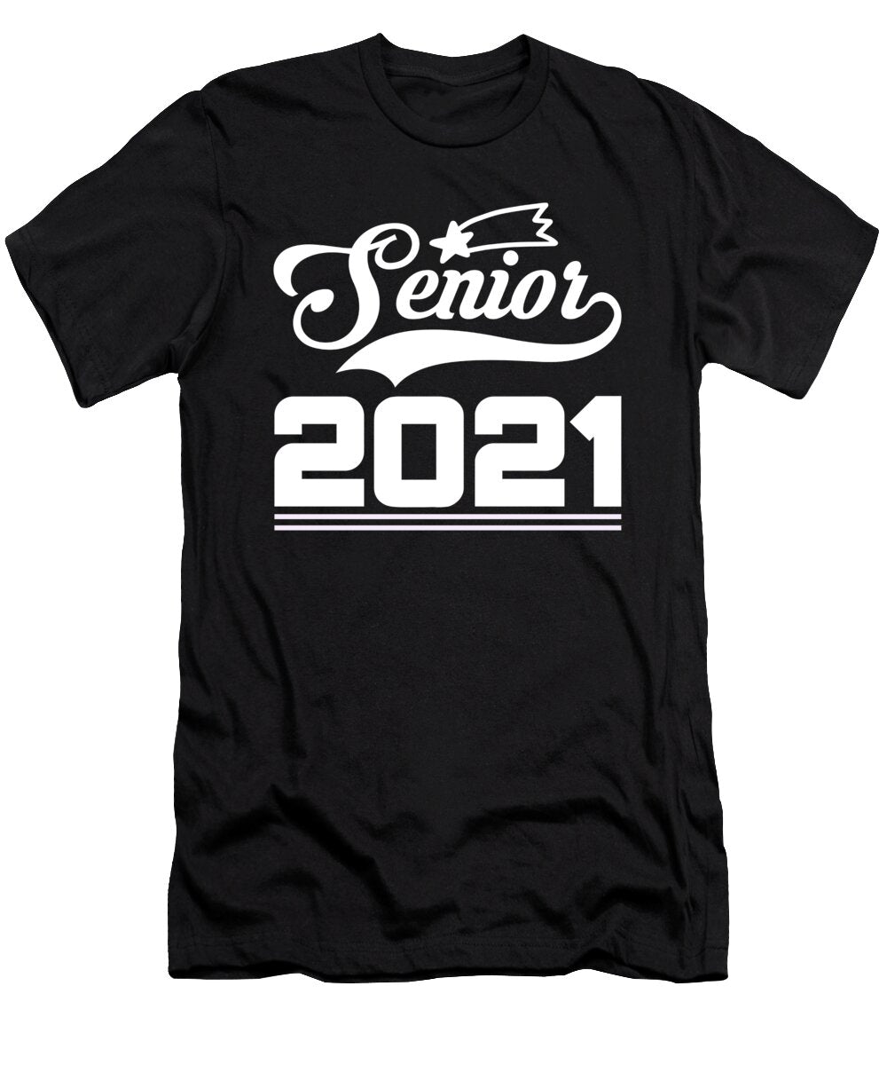 1 Graduation 2021 Gift Retro Fonts Gift Licensed Art T-Shirt
