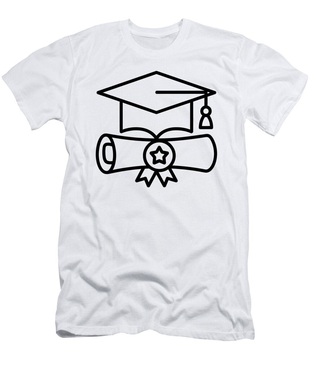 1 Graduation Cap and Diploma Icon Joanna Redesiuk T-Shirt