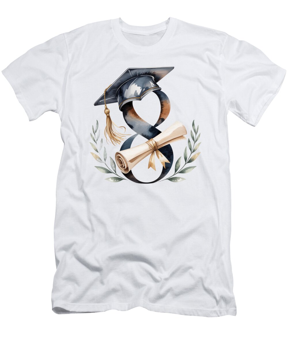 1 Graduation Symbol with Diploma Joanna Redesiuk T-Shirt