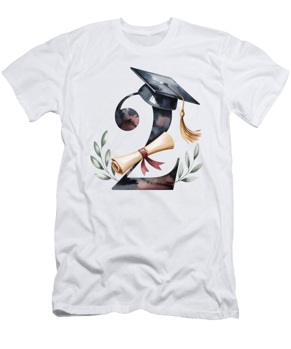 1 Graduation Symbol with Scroll Joanna Redesiuk T-Shirt