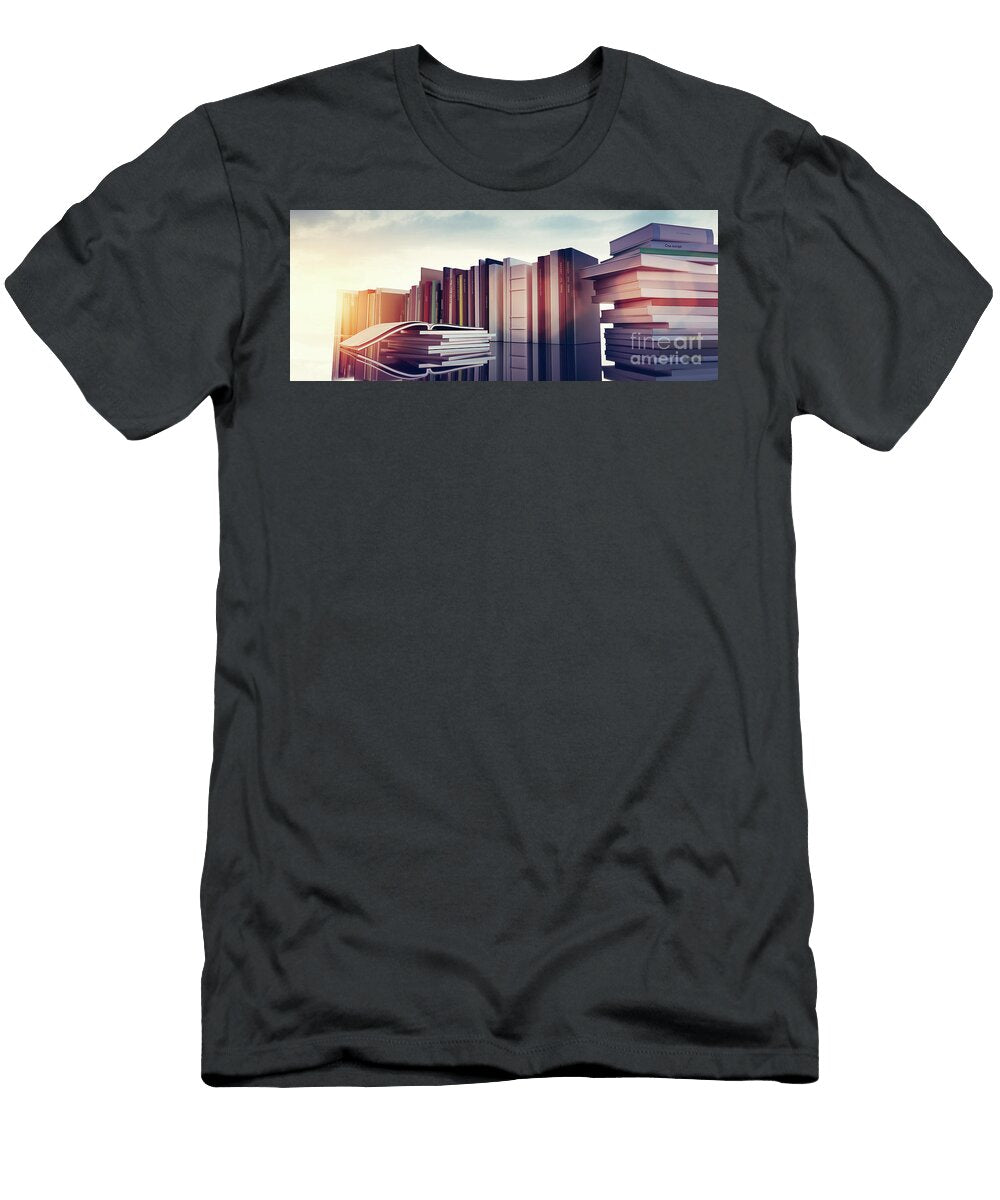 1 Group of Books Education Back to School and Reading Concept Michal Bednarek T-Shirt