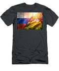 1 Grunge Flags of Russian Federation and Ukraine Divided By Barb W Brch Photography T-Shirt
