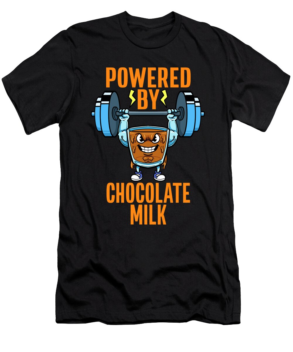 1 Gym Weightlifting Powered By Chocolate Milk Fitness Colorfulsnow T-Shirt