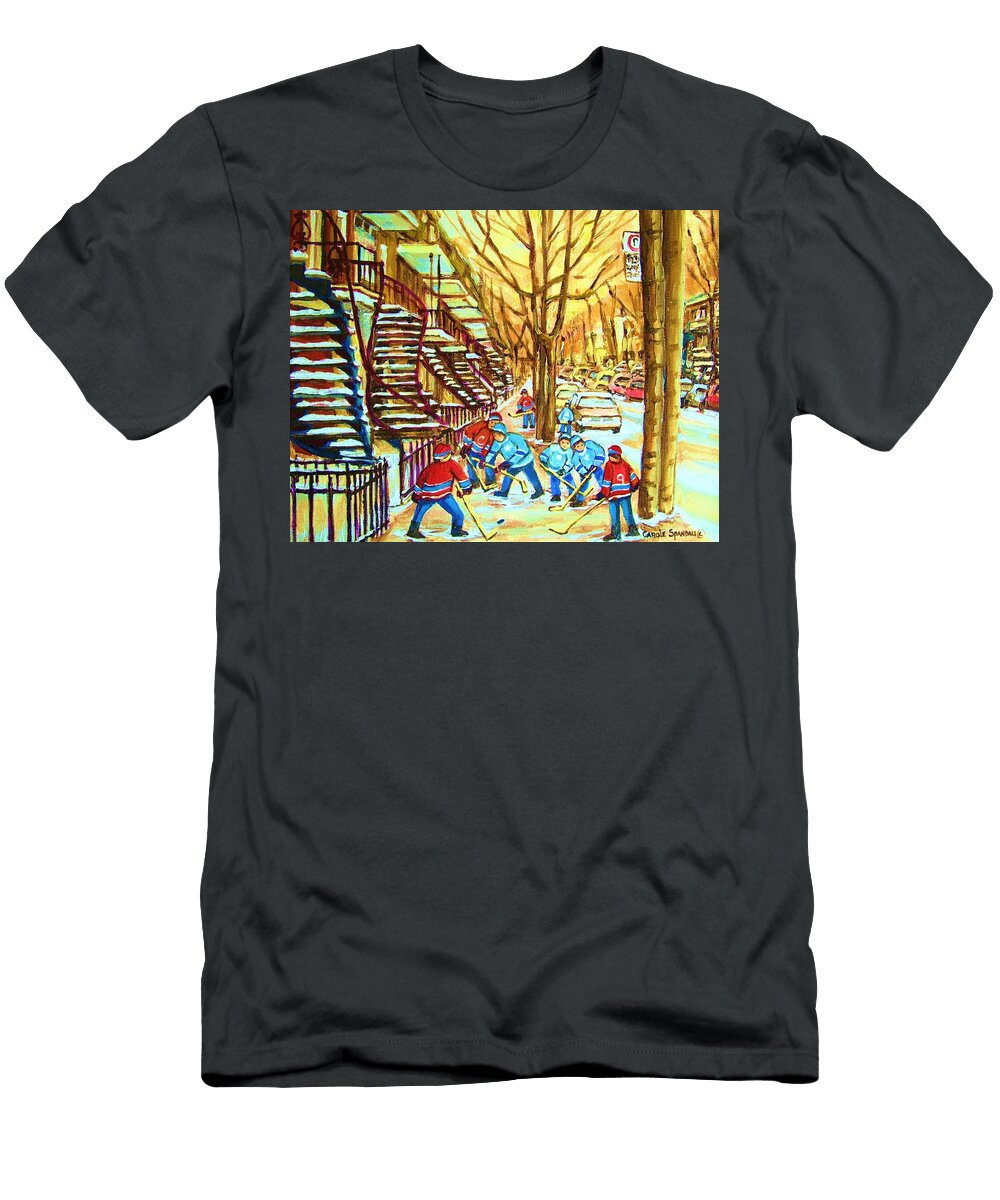 1 Hockey Game Near Winding Staircases Carole Spandau T-Shirt