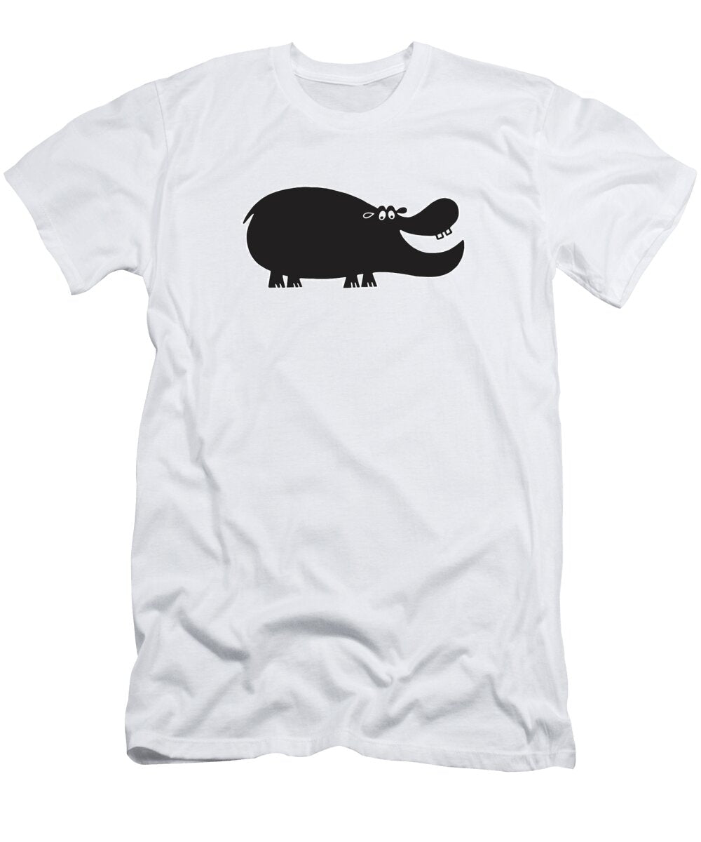 1 Illustration of Smiling Cartoon Hippopotamus Csa Images T-Shirt
