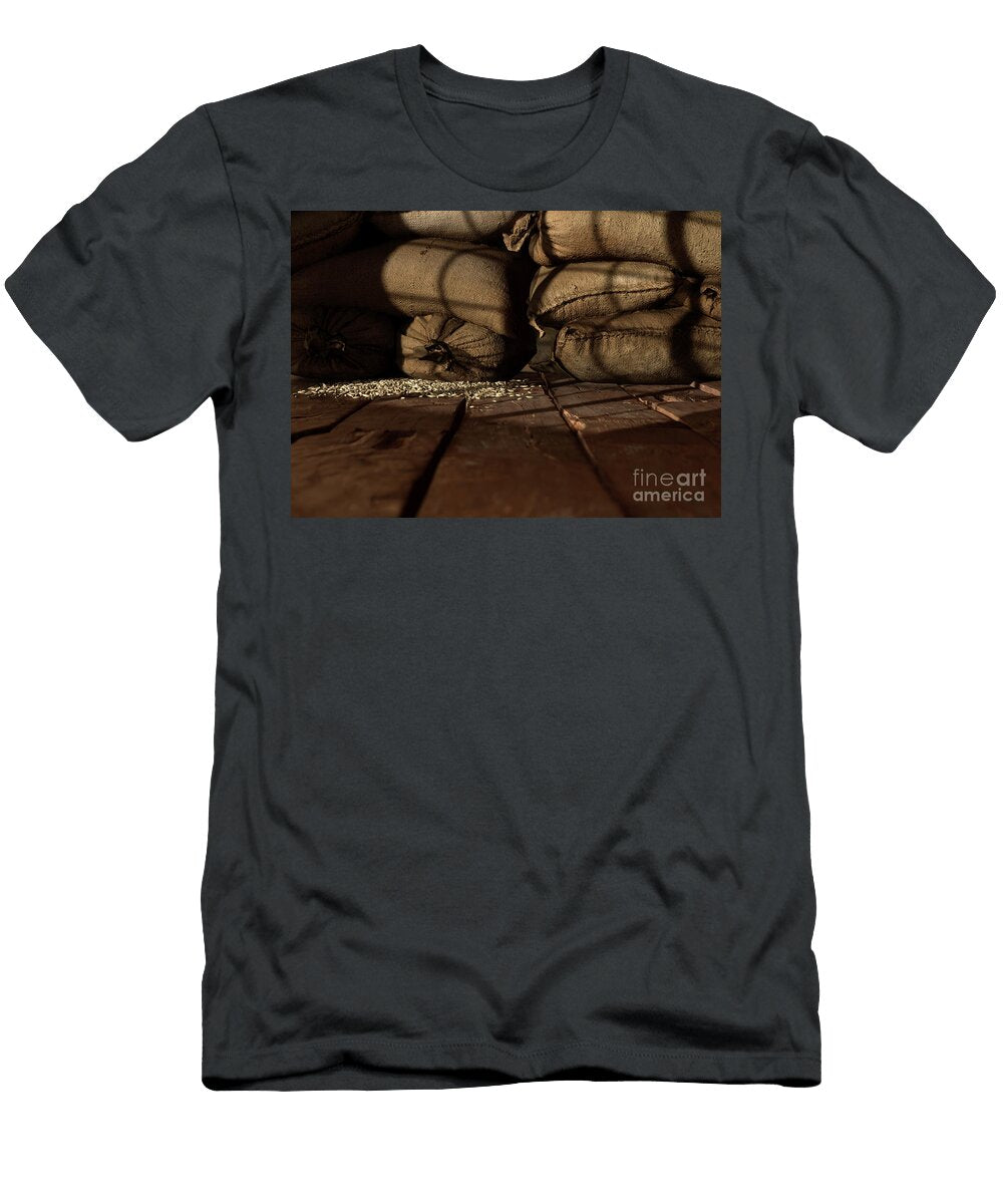1 Indoor Wood Floor and Hessian Sack Stage Allan Swart T-Shirt