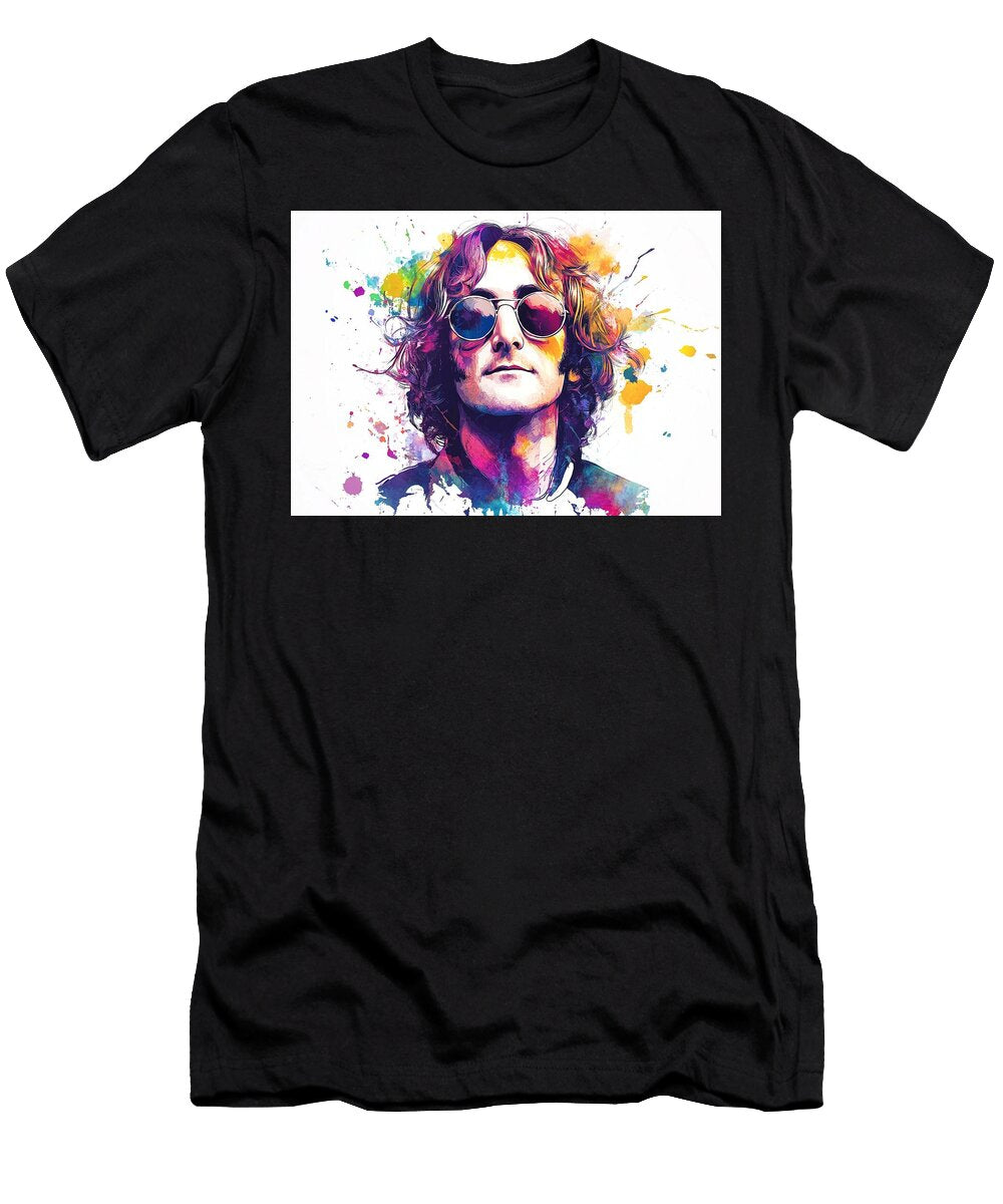 1 John Lennon Colorful Portrait Artistic Style Owais Golden T-Shirt