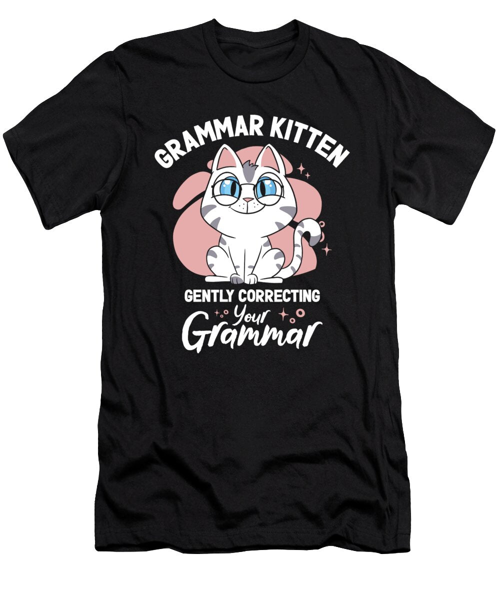 1 Kitten Grammar Police English Literature Grammar Toms Store T-Shirt