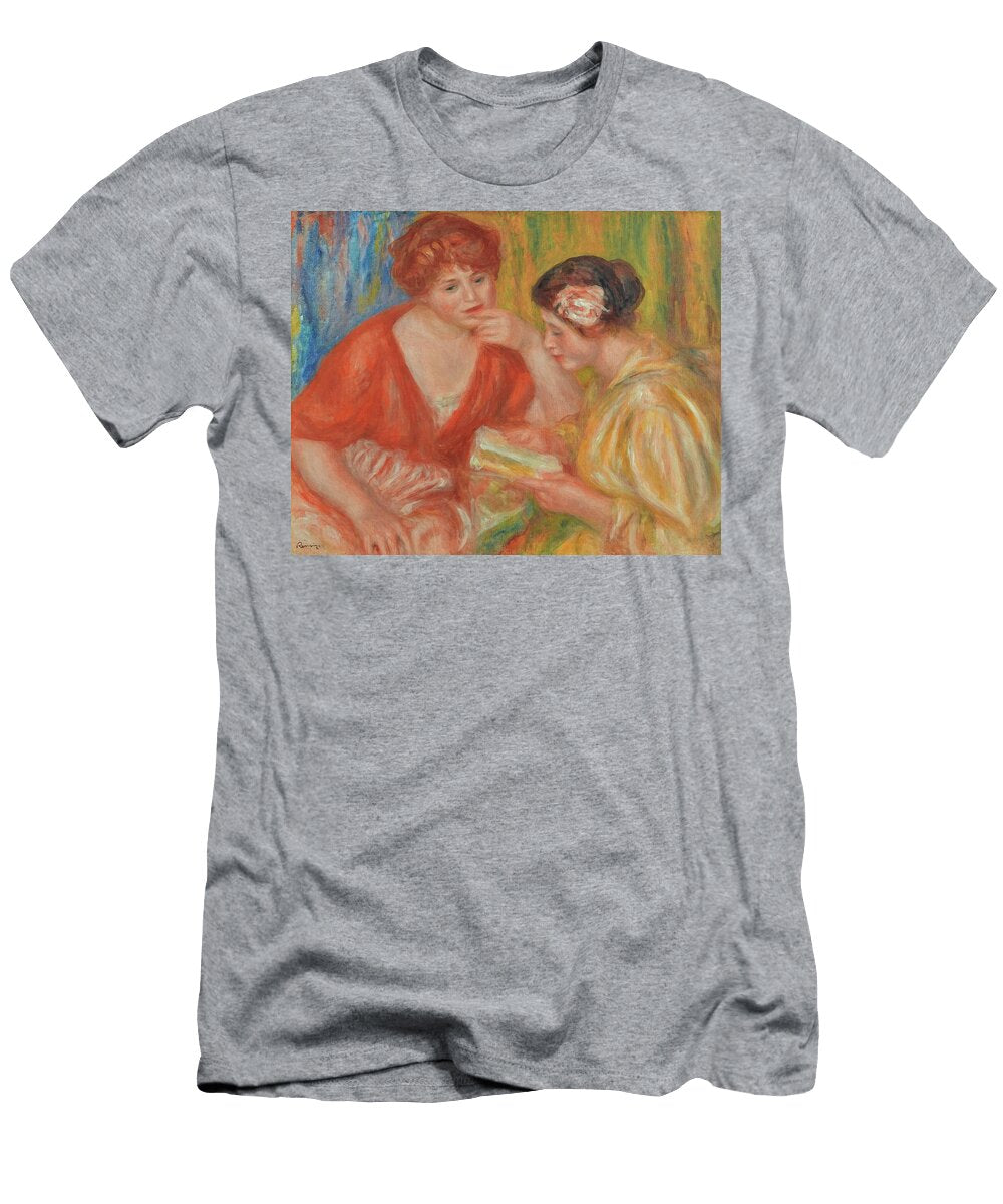 1 LA Lecture Deux Femmes Aux Corsages Rouge Et Rose Pierre Auguste Renoir T-Shirt