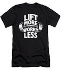 1 Lift More Worry Less Funny Gym Motivation Matthew Chan T-Shirt