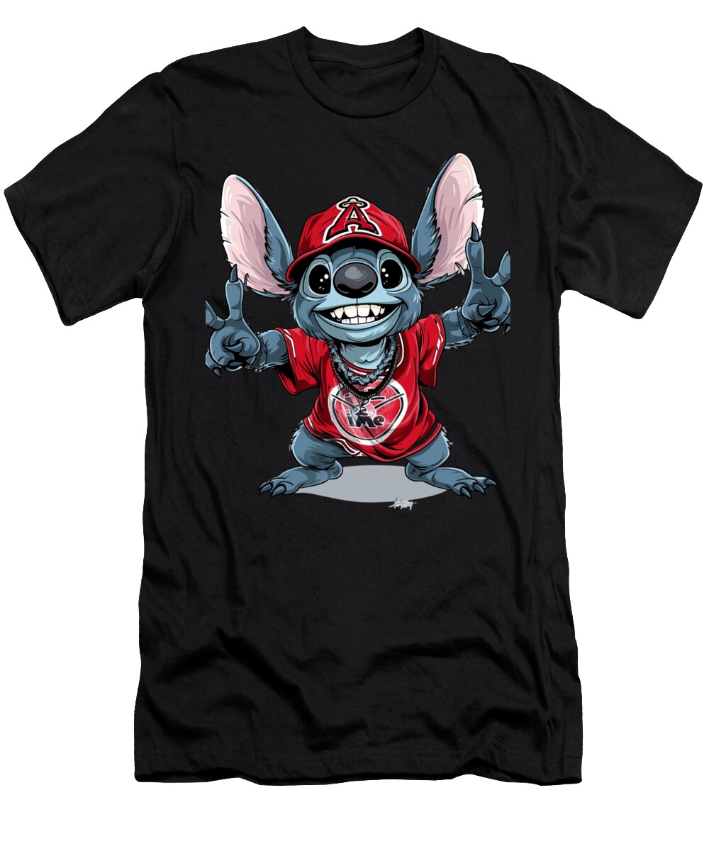 1 Los Angeles Angels Stitch Comparison Rush T-Shirt
