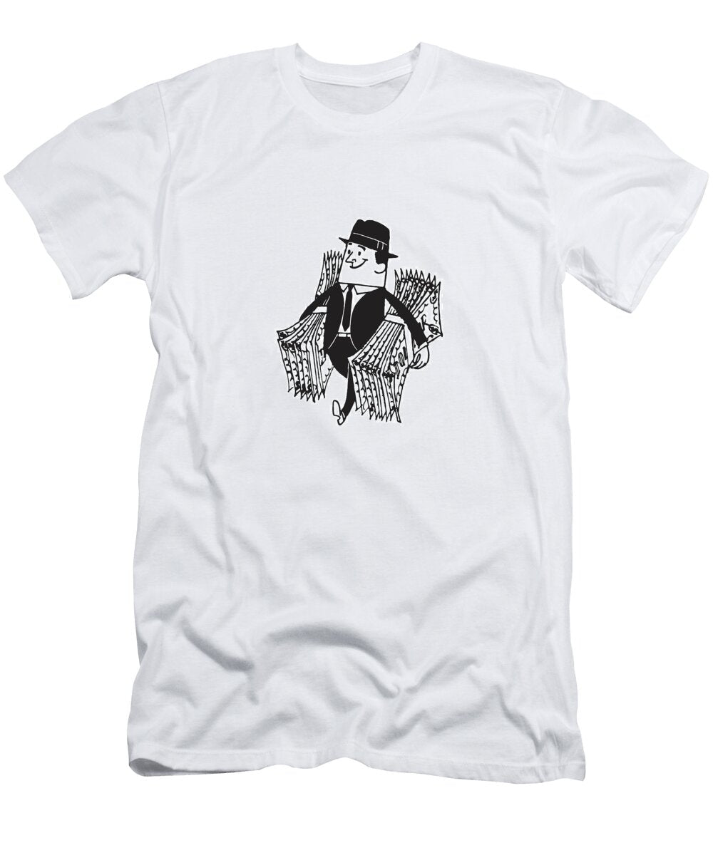 1 Man Carrying Dollar Bills Csa Images T-Shirt