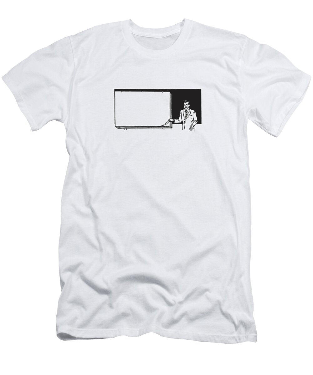 1 Man Giving Presentation By Blank Paper Csa Images T-Shirt