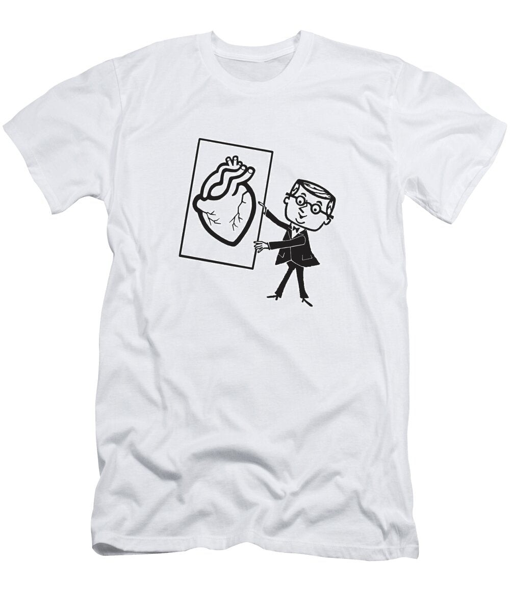 1 Man Holding Sign with Heart on It Csa Images T-Shirt