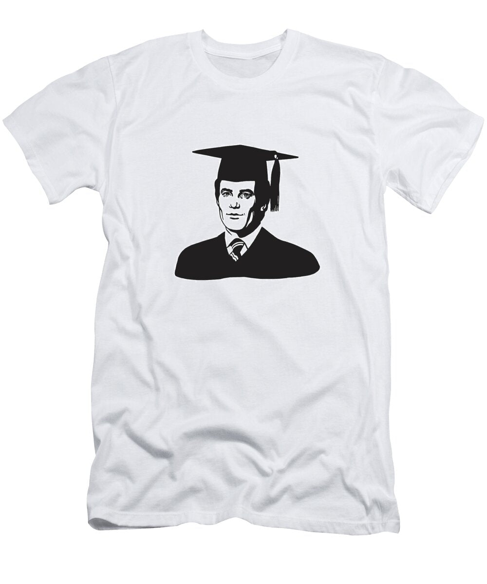 1 Man in Graduation Cap and Gown Csa Images T-Shirt