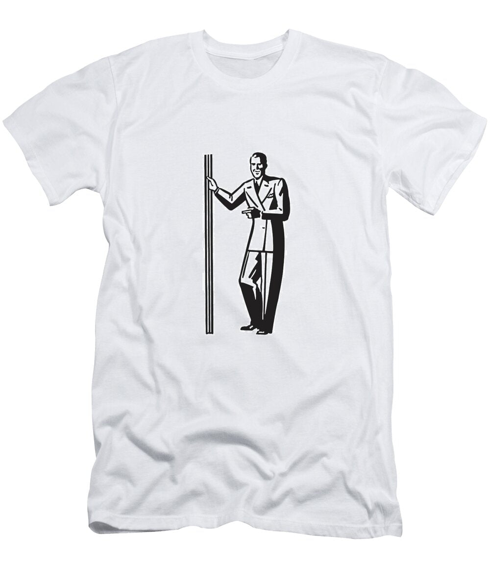 1 Man in Suit Leaning on Wall Csa Images T-Shirt