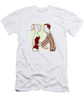 1 Man Measuring Waist of Woman in Bathing Suit Csa Images T-Shirt