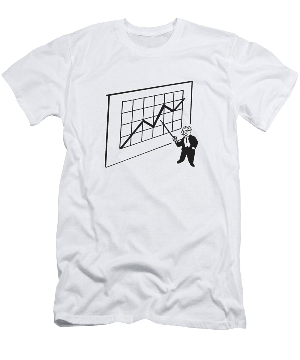 1 Man Pointing to Rising Line on Chart Csa Images T-Shirt