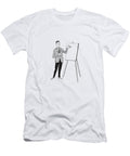 1 Man Presenting Blank Page on Easel Csa Images T-Shirt