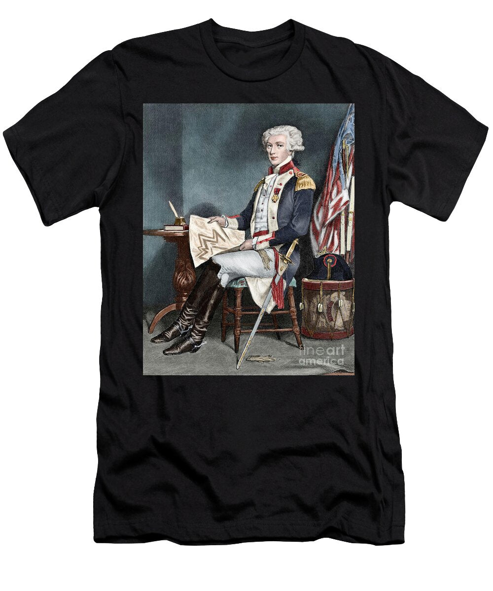 1 Marquis of LA Fayette 1757 1834 Unknown Artist T-Shirt