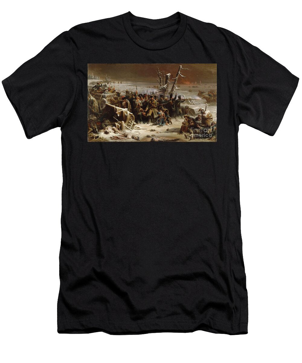 1 Marshal Ney Supporting the Rear Guard During the Retreat From Moscow 1856 Adolphe Yvon T-Shirt