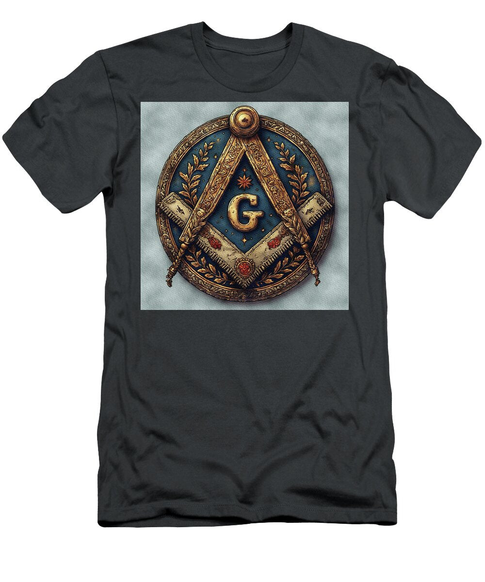 1 Masonic Symbol with Compass and Square Pierre Blanchard T-Shirt