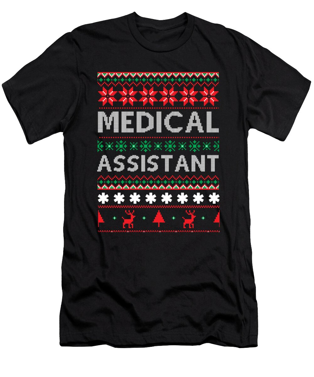 1 Medical Assistant Ugly Christmas Sweater Gift Thomas Larch T-Shirt