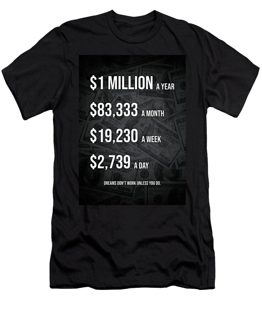 1 Million Dollars a Year Inspirational Success Entrepreneur Motivation Matthew Chan T-Shirt