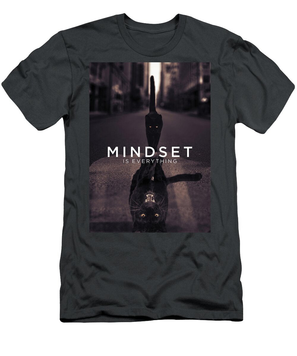 1 Mindset Is Everything Black Cat Panther Water Reflection Matthew Chan T-Shirt