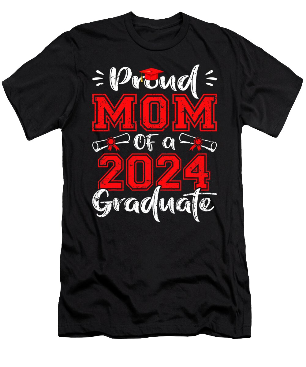 1 Mom Senior 2024 Proud Mom of a Class of 2024 Graduate Thepassionshop T-Shirt