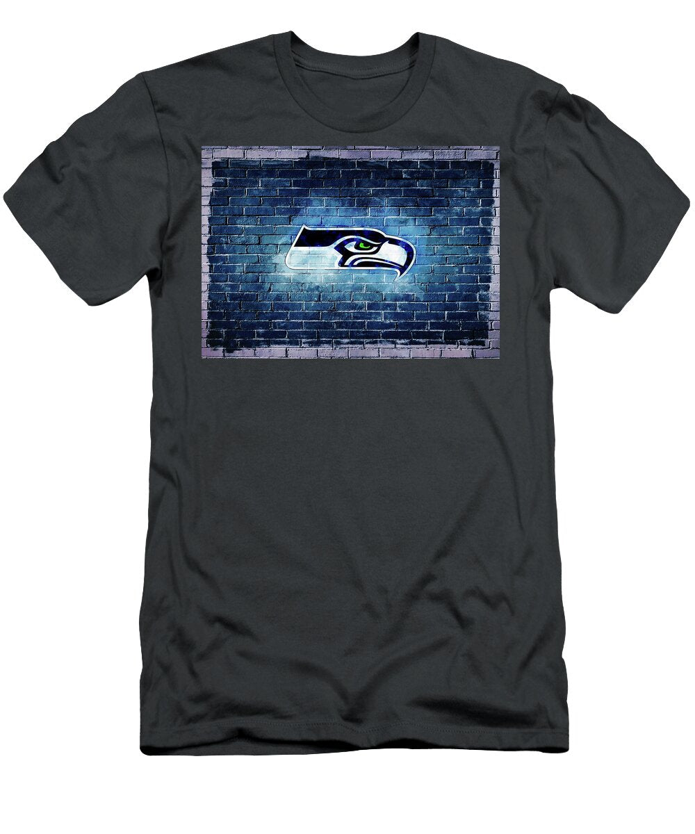 1 National Football League Seattle Seahawks Blue Leith Huber T-Shirt
