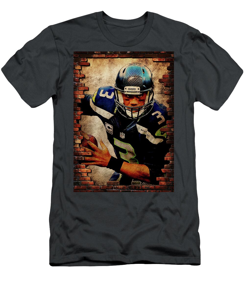 1 NFL Russell Wilson Russellwilson Russell Wilson Seattle Seahawks Player American Football Wrenn Huber T-Shirt