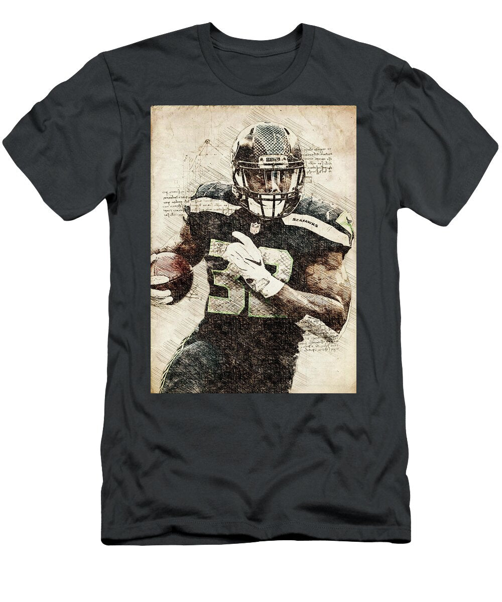 1 NFL Seattle Seahawks Player Chris Carson Chriscarson Chris Carson Christopherdewaynecarson Christoph Wrenn Huber T-Shirt