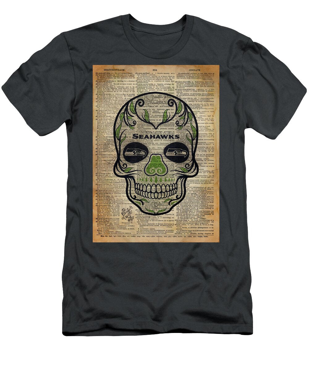 1 NFL Seattle Seahawks Skull Leith Huber T-Shirt