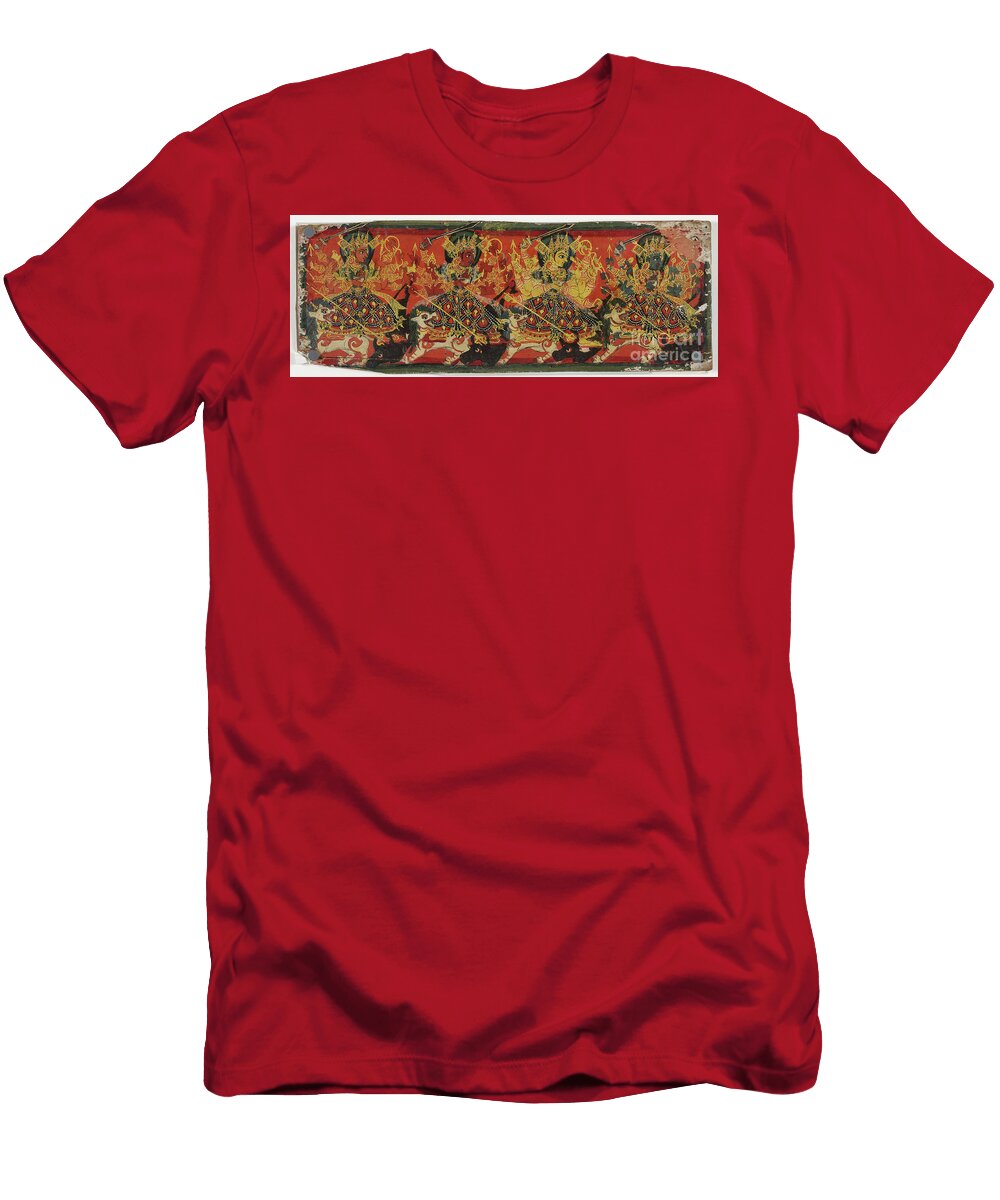 1 One of a Pair of Manuscript Covers Depicting Devi As the Eight Mothers Nepalese School T-Shirt