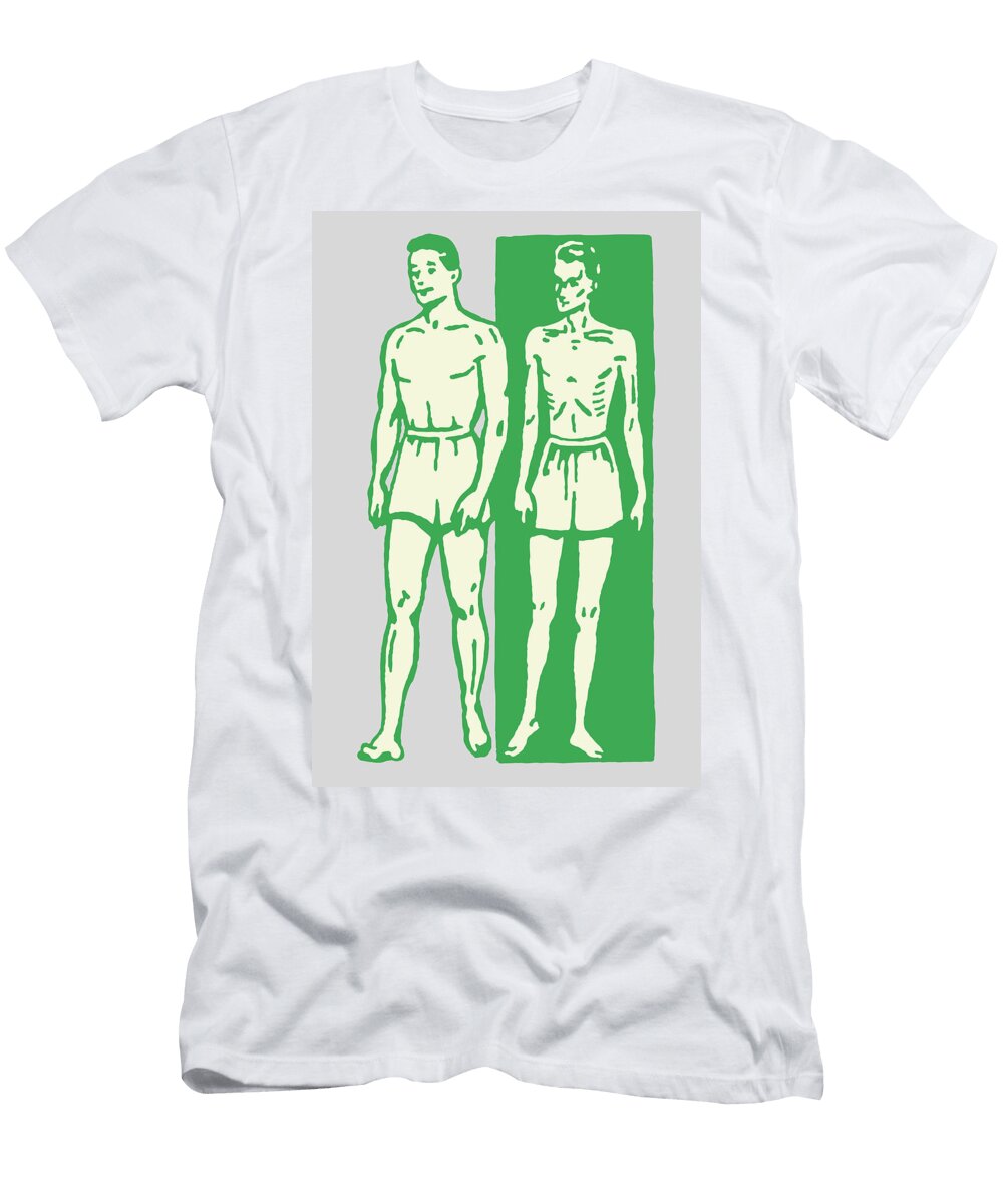1 Photos of Man Before and After Gaining Muscles Csa Images T-Shirt