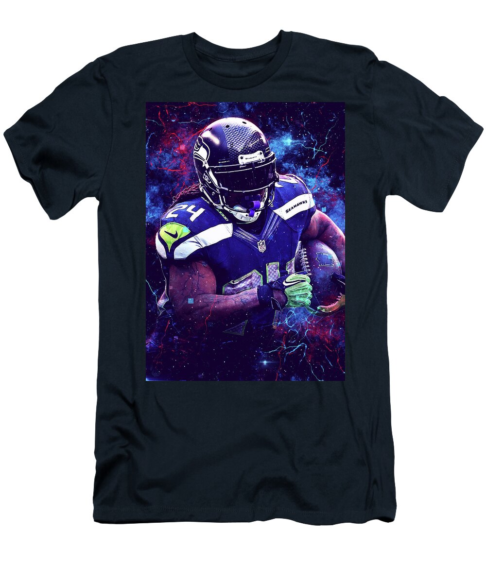 1 Player NFL Seattle Seahawks Player Marshawn Lynch Marshawnlynch Marshawn Lynch Marshawnterrelllynch Wrenn Huber T-Shirt