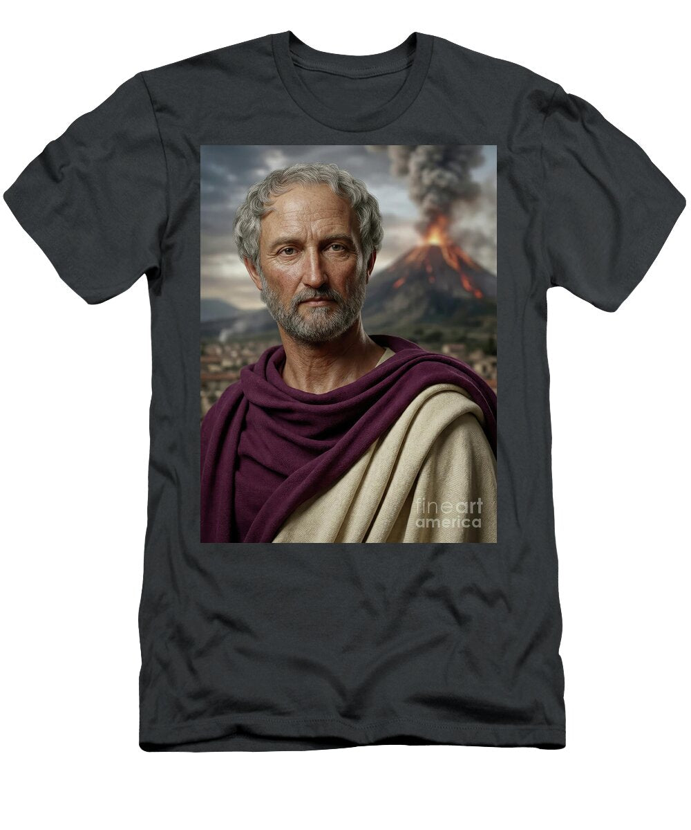 1 Pliny the Elder Gaius Plinius Secundus Roman Author Portrait Gianpiero Lauretta T-Shirt