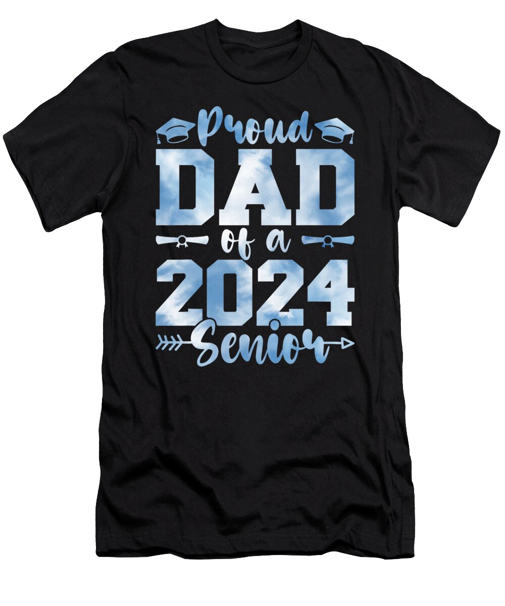 1 Proud Dad Class of 2024 Senior Graduate 2024 Senior 24 Thepassionshop T-Shirt