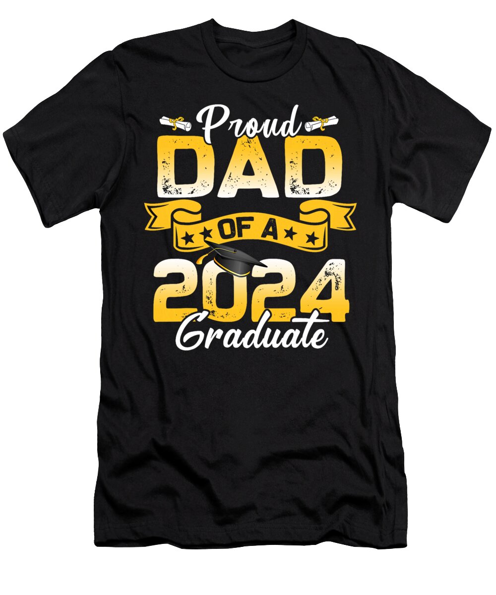 1 Proud Dad of a Class of 2024 Graduate Senior Graduation Thepassionshop T-Shirt