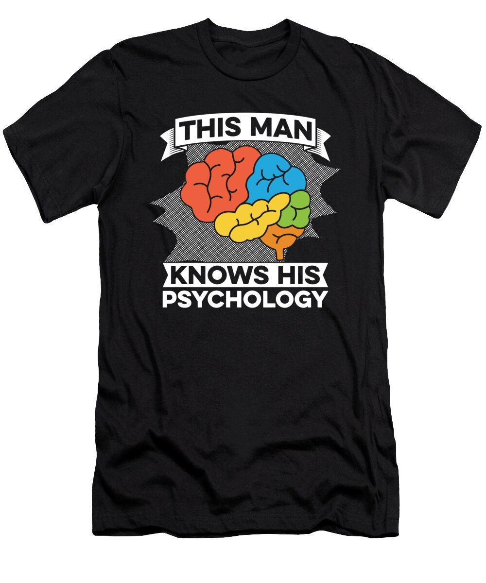 1 Psychologist Mental Health Therapist Psychology Crazy Squirrel T-Shirt
