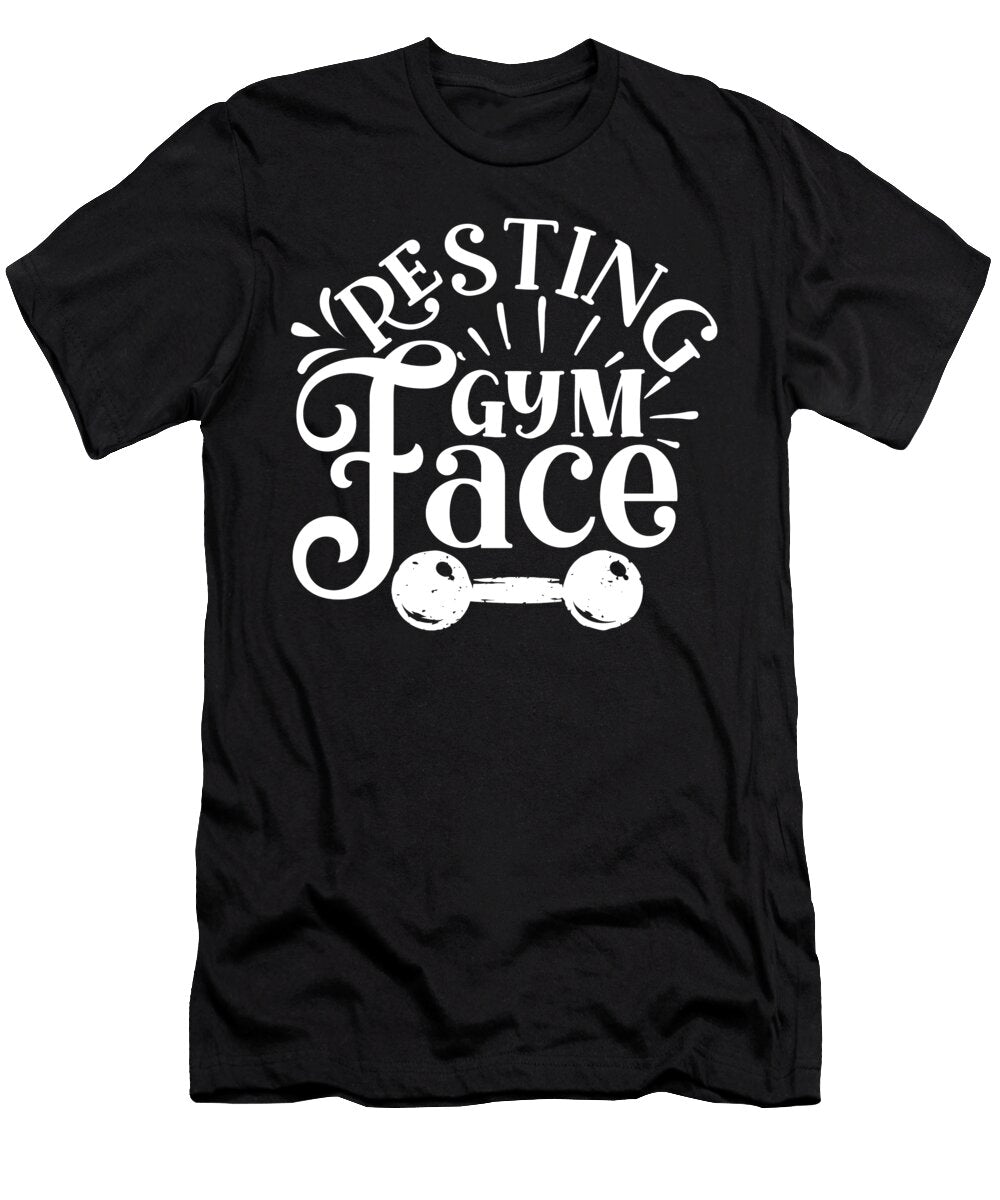 1 Resting Gym Face Funny Description Fitness Sweet Birdie Studio T-Shirt