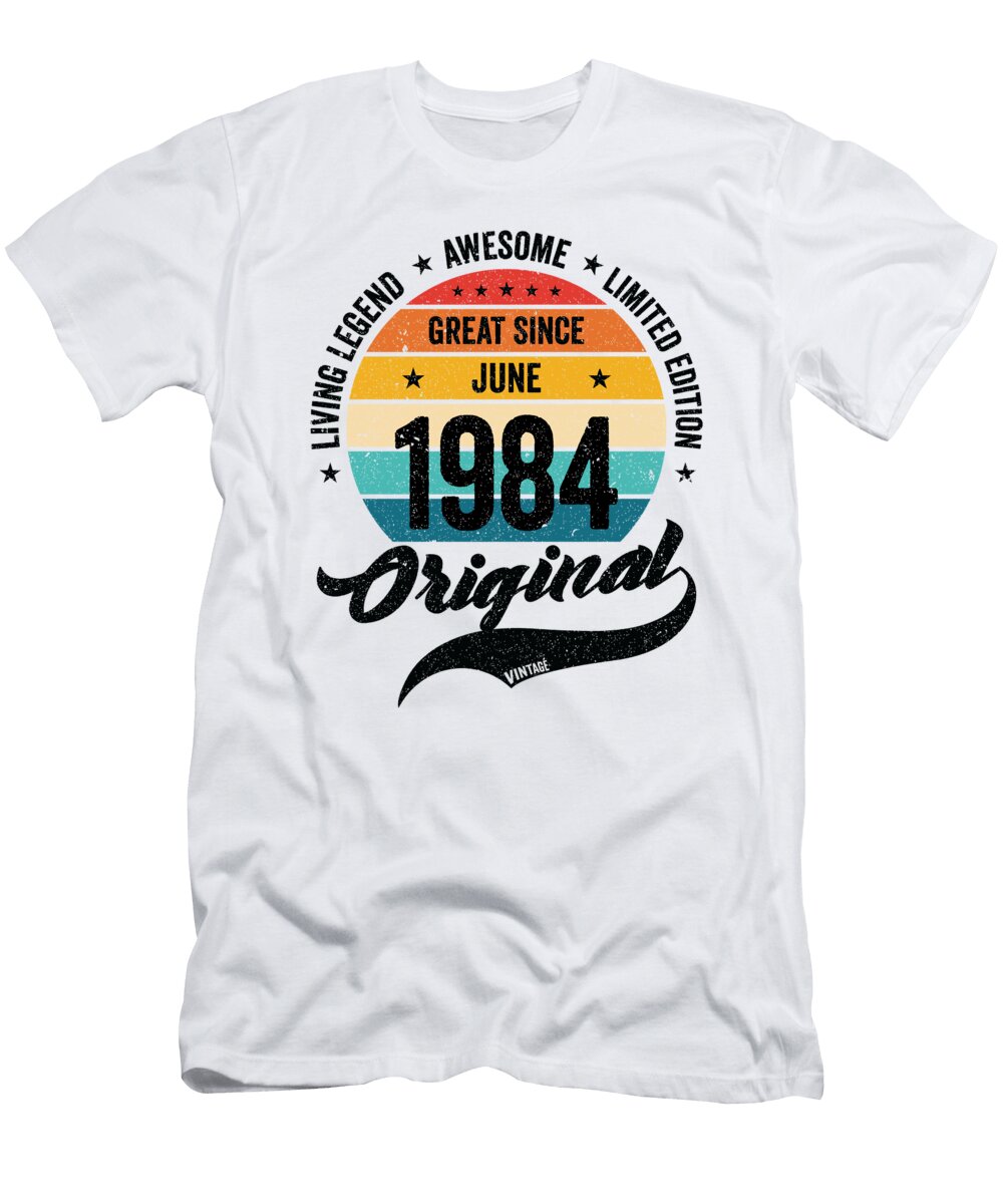 1 Retro 40 Years June 1984 Birthday Vintage Bday Classic Toms Store T-Shirt