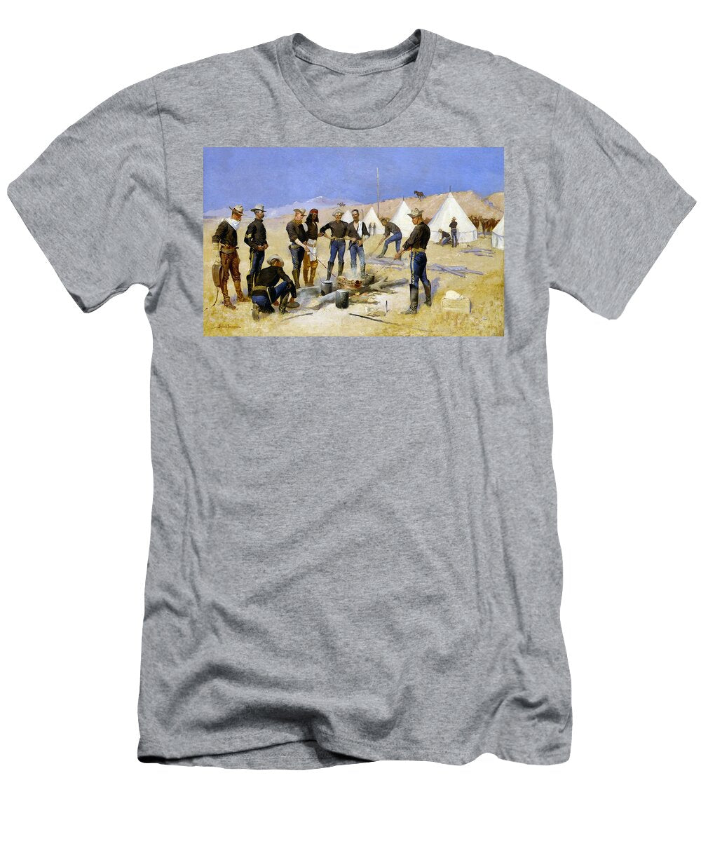 1 Roasting the Christmas Beef in a Cavalry Camp Frederic Remington T-Shirt