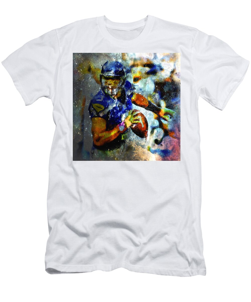 1 Russell Wilson on the Move Brian Reaves T-Shirt