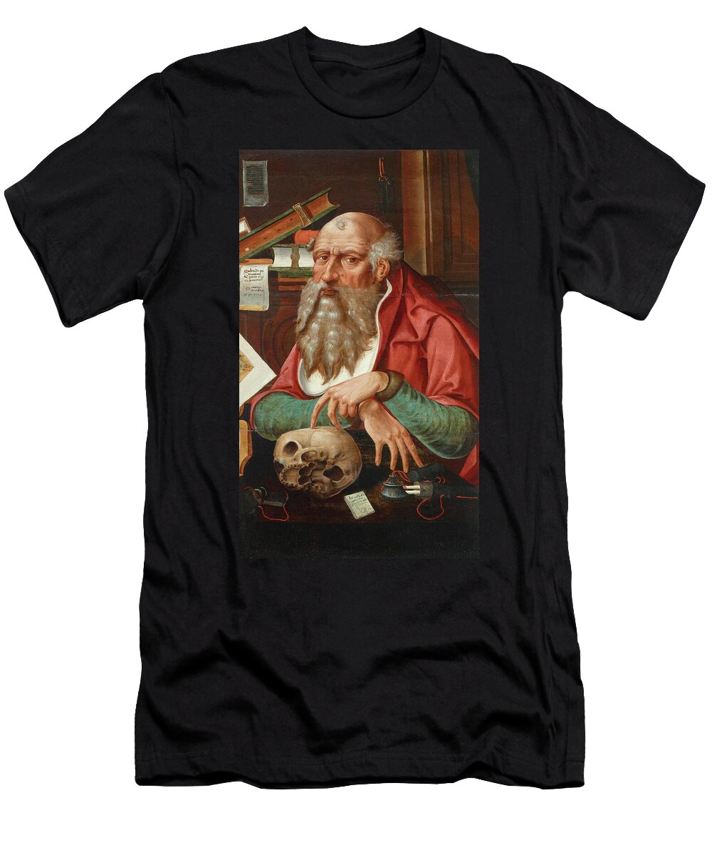 1 Saint Jerome in His Study Circle of Marinus Van Reymerswaele T-Shirt