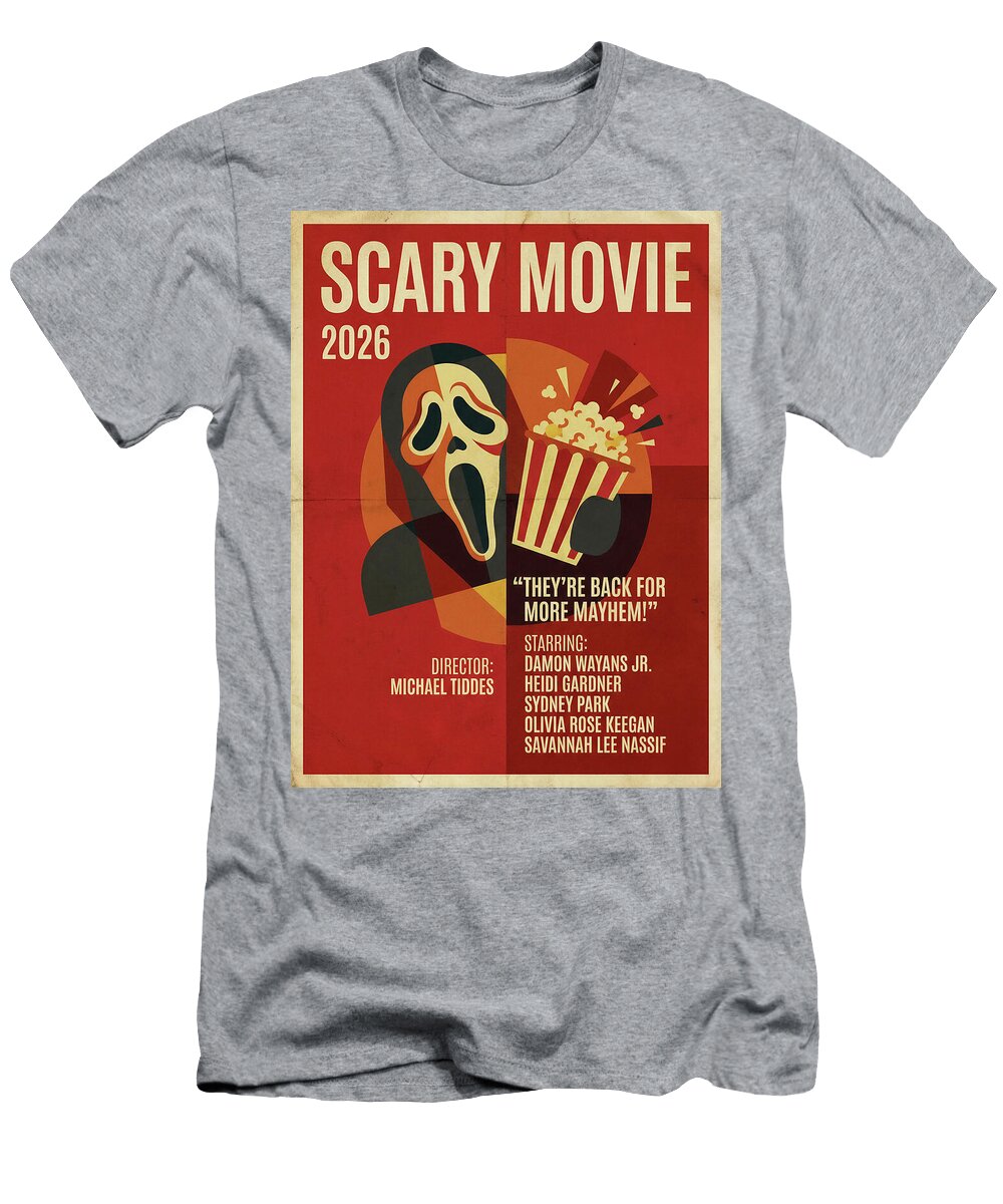 1 Scary Movie 2026 Minimal Movie Poster Retro Film Poster Vintage Sampadart Gallery T-Shirt
