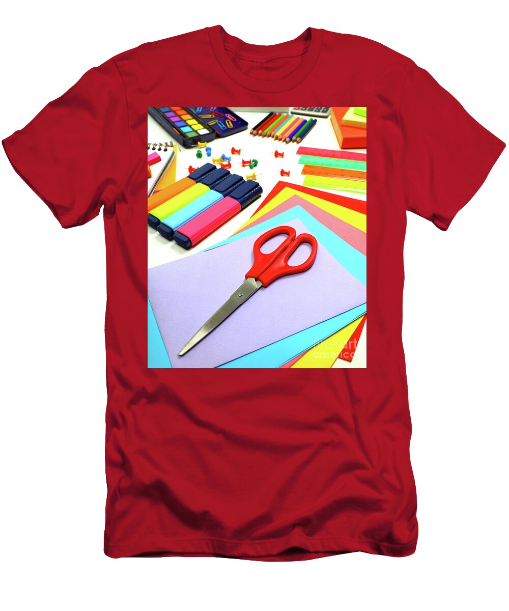 1 School Supplies Background Anna Omelchenko T-Shirt