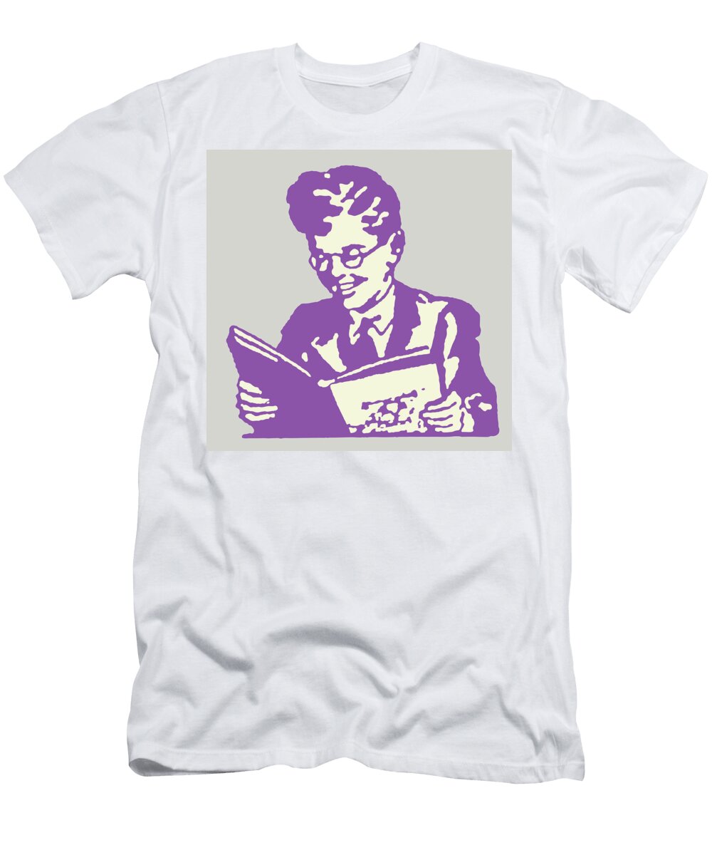 1 Schoolboy Reading Csa Images T-Shirt