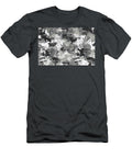 1 Seamless Rough Textured Military Hunting Paintball Camouflage Pattern in Light Urban Grey and Snow White Palette Tileable Abstract Contemporary Classic Camo Fashion Textile Surface Design Texture N Akkash T-Shirt